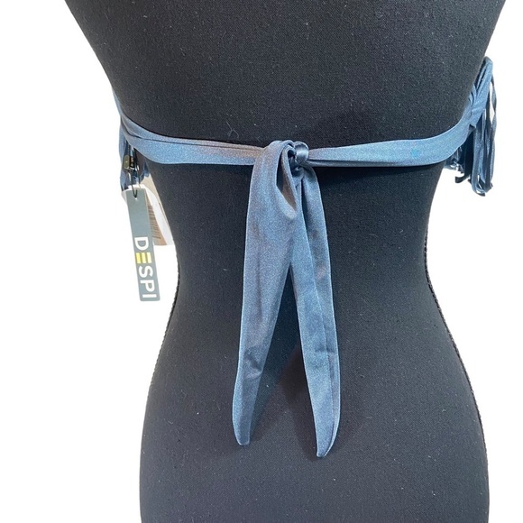 Despi Aruba Fringe Bandeau Halter Bikini Top NWT - Picture 2 of 5